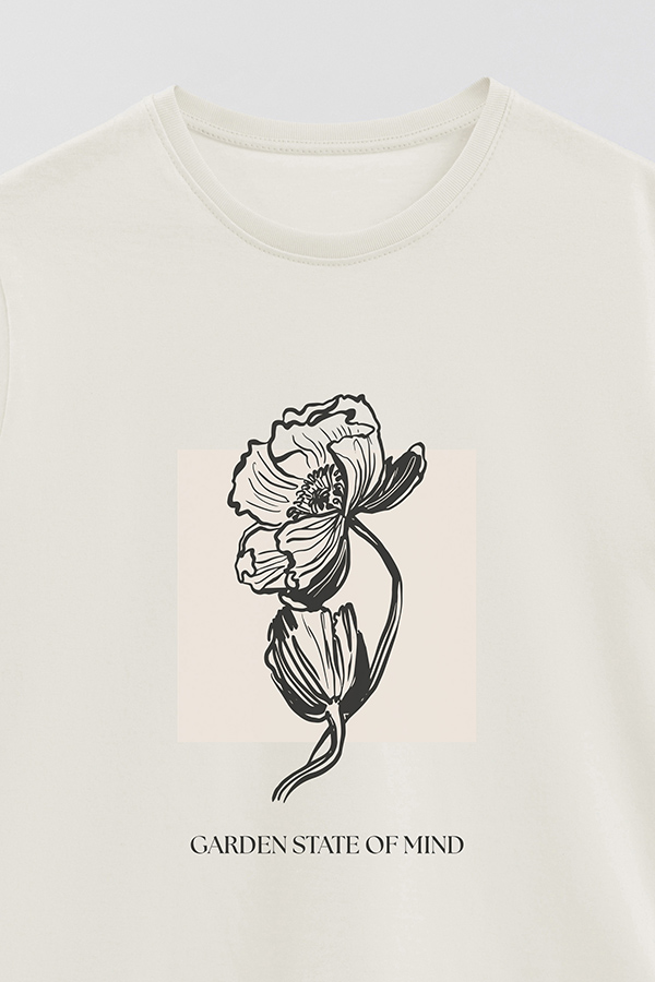 REMERA BASICA ESTAMPADA BT GARDEN STATE