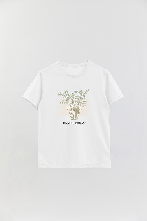REMERA BASICA ESTAMPADA BT FLORAL DREAM