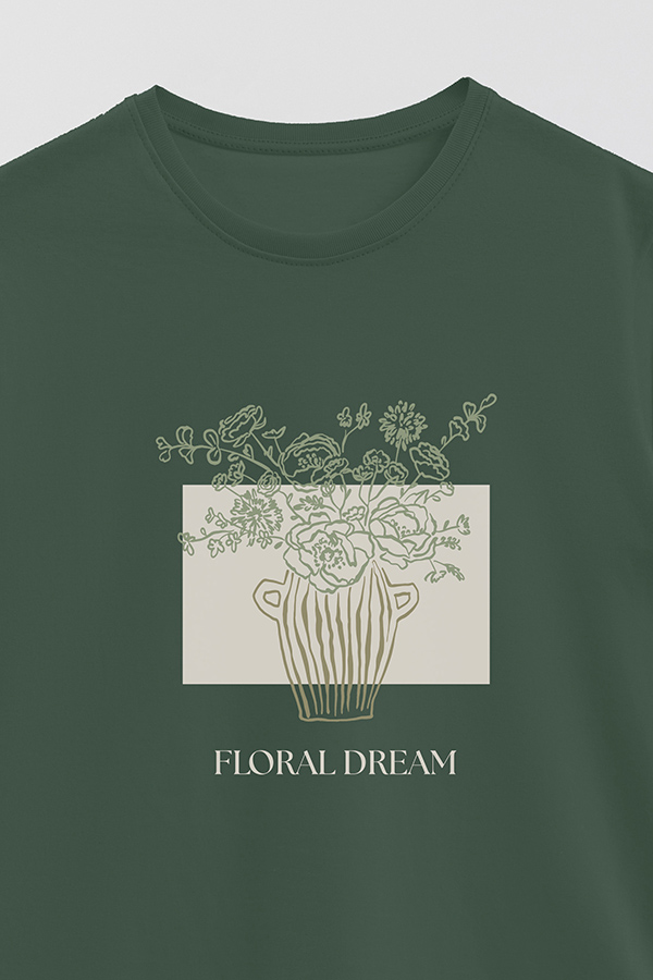 REMERA BASICA ESTAMPADA BT FLORAL DREAM