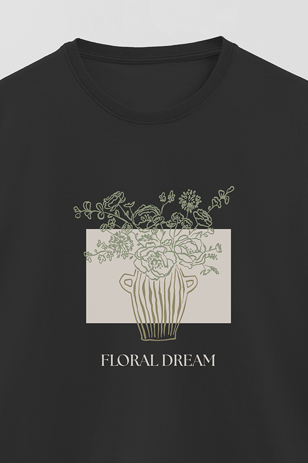 REMERA BASICA ESTAMPADA BT FLORAL DREAM