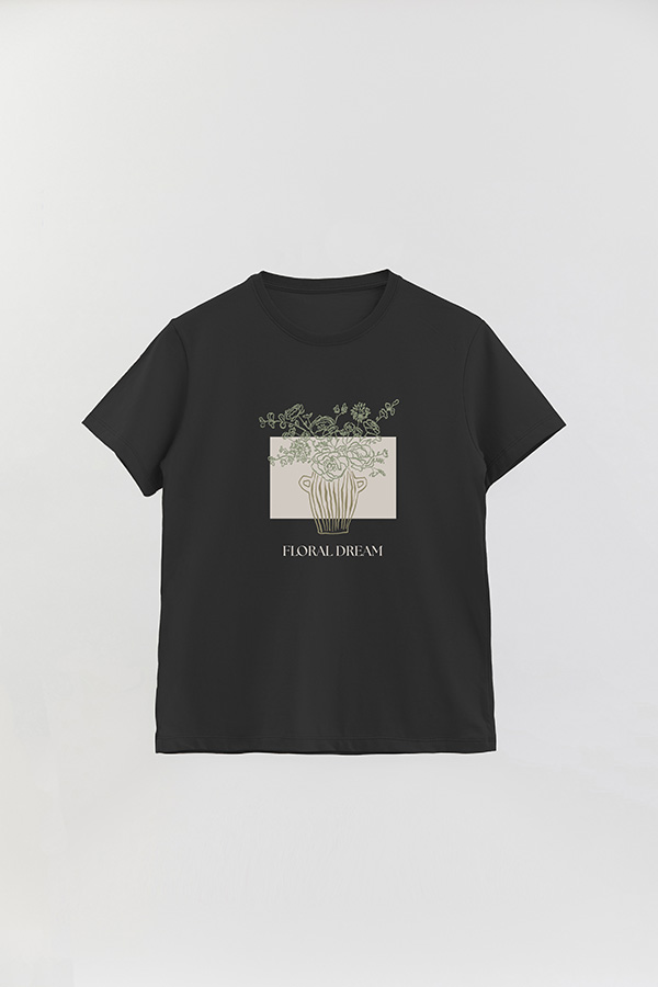 REMERA BASICA ESTAMPADA BT FLORAL DREAM