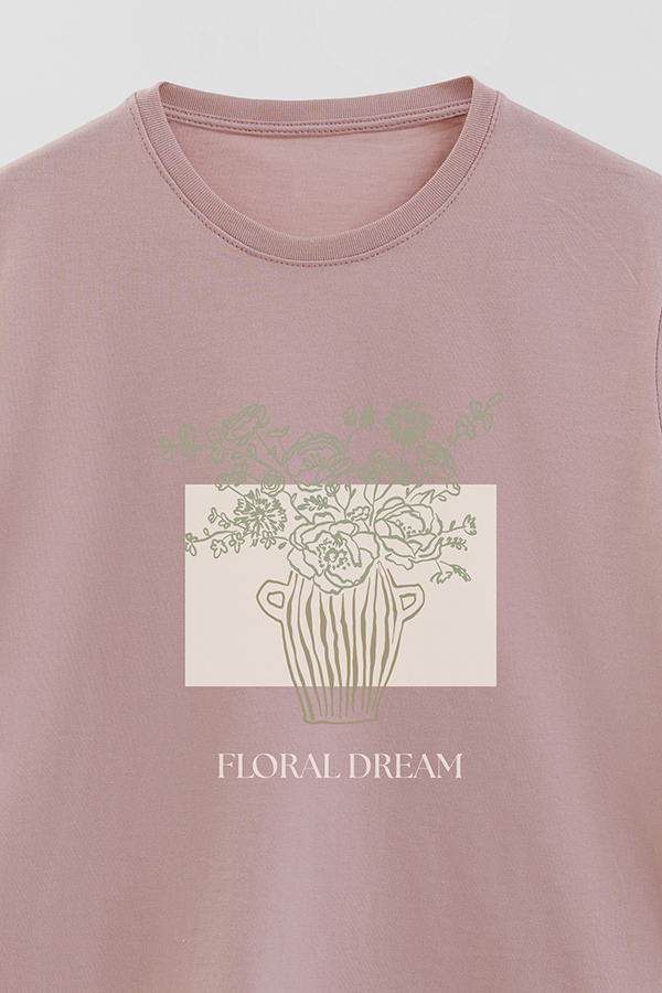 REMERA BASICA ESTAMPADA BT FLORAL DREAM