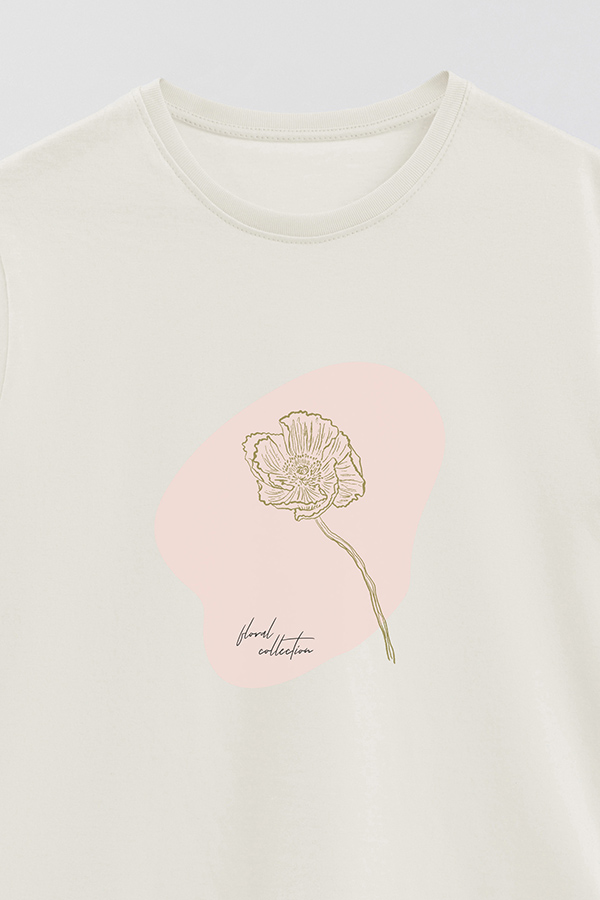 REMERA BASICA ESTAMPADA BT FLORAL COLLECTION