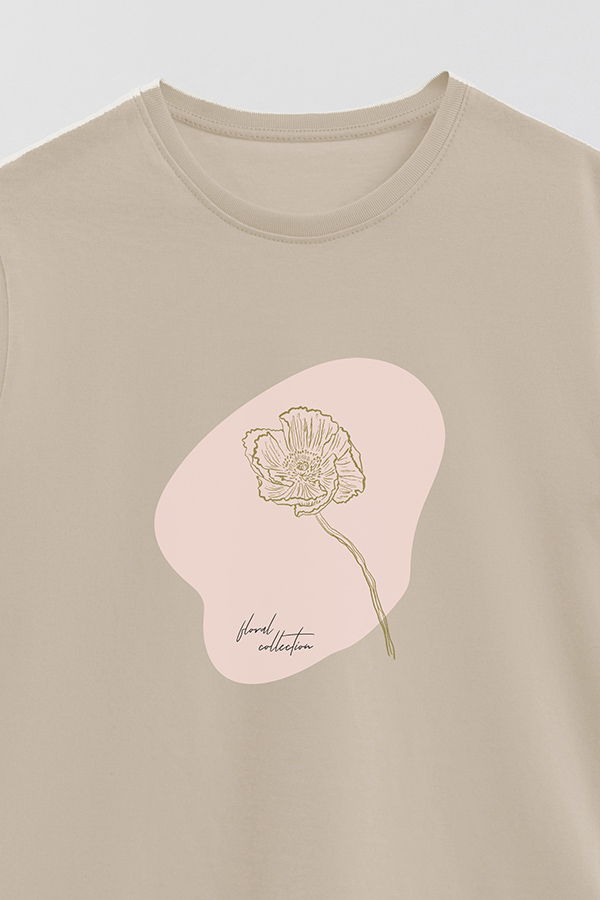 REMERA BASICA ESTAMPADA BT FLORAL COLLECTION