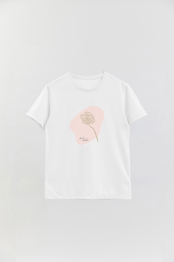 REMERA BASICA ESTAMPADA BT FLORAL COLLECTION