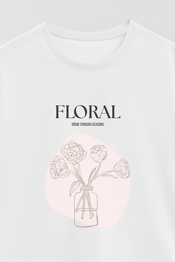 REMERA BASICA ESTAMPADA BT FLORAL