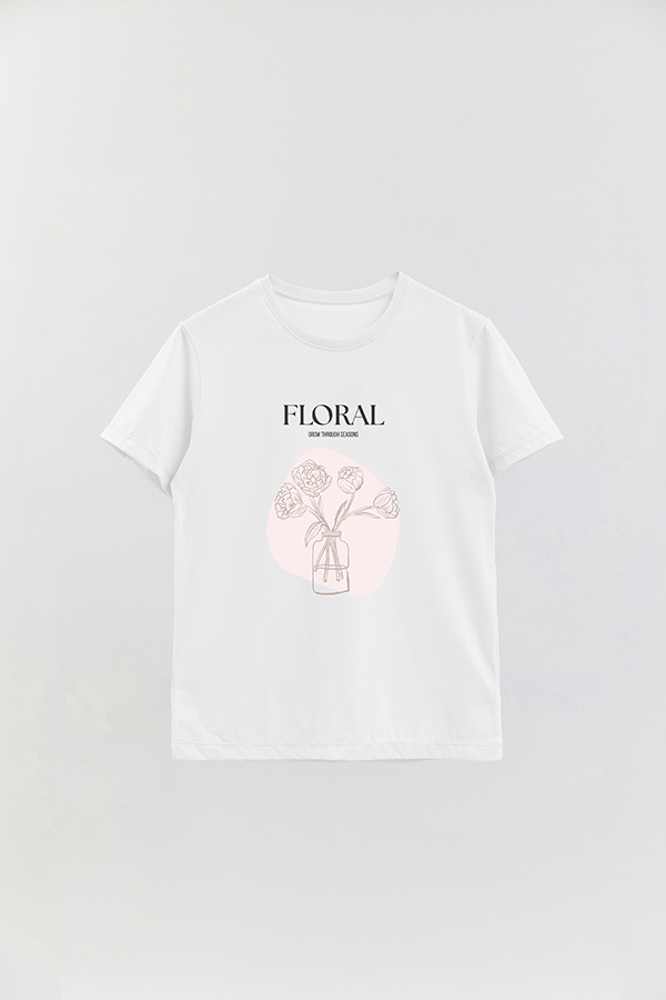 REMERA BASICA ESTAMPADA BT FLORAL