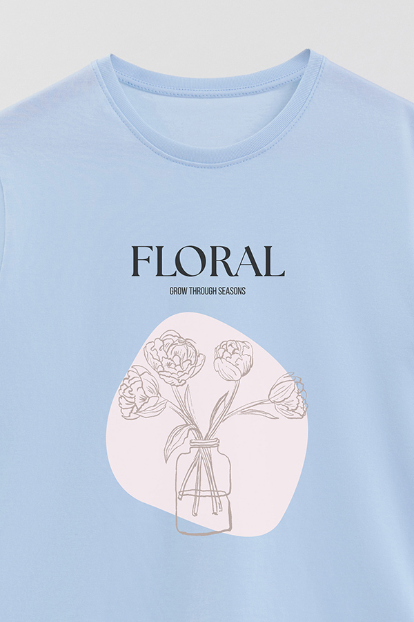 REMERA BASICA ESTAMPADA BT FLORAL