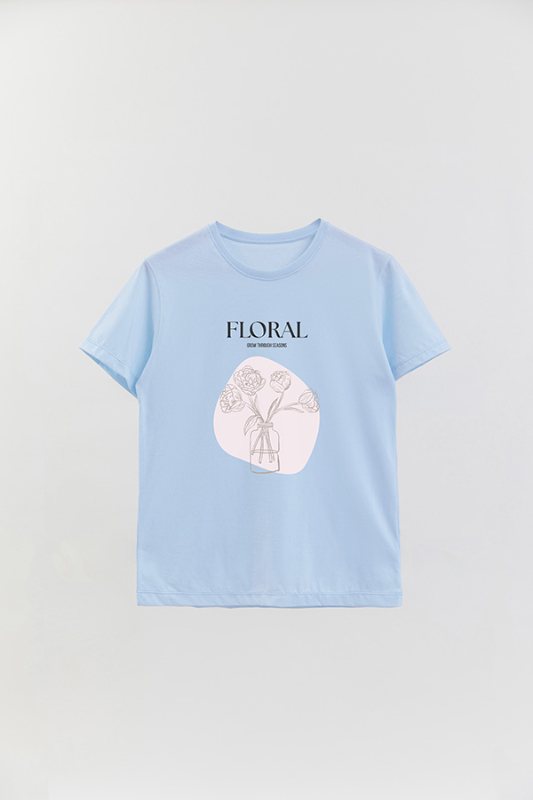 REMERA BASICA ESTAMPADA BT FLORAL