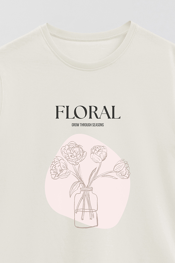 REMERA BASICA ESTAMPADA BT FLORAL