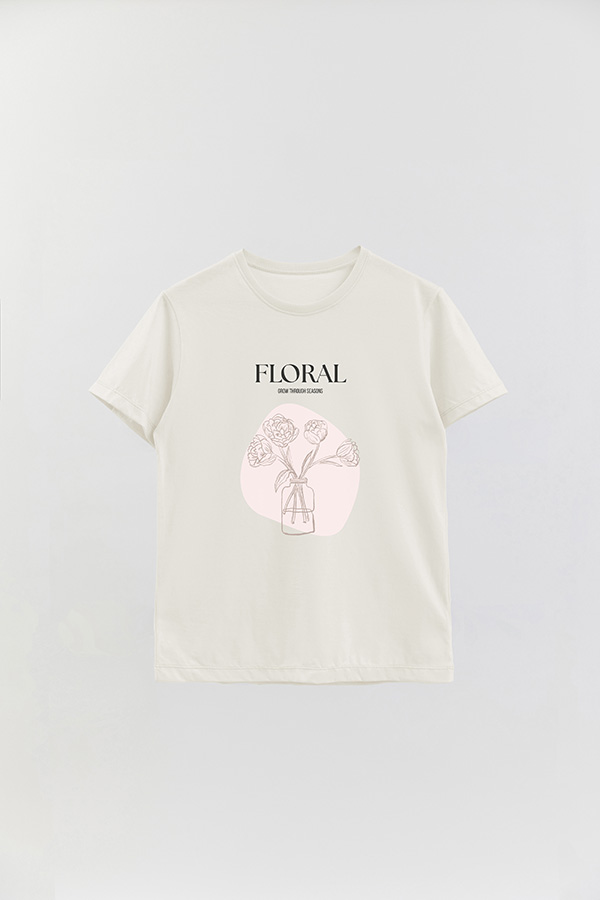 REMERA BASICA ESTAMPADA BT FLORAL