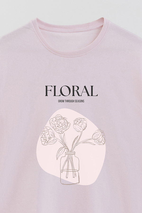 REMERA BASICA ESTAMPADA BT FLORAL