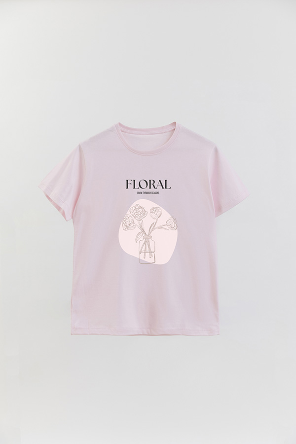 REMERA BASICA ESTAMPADA BT FLORAL