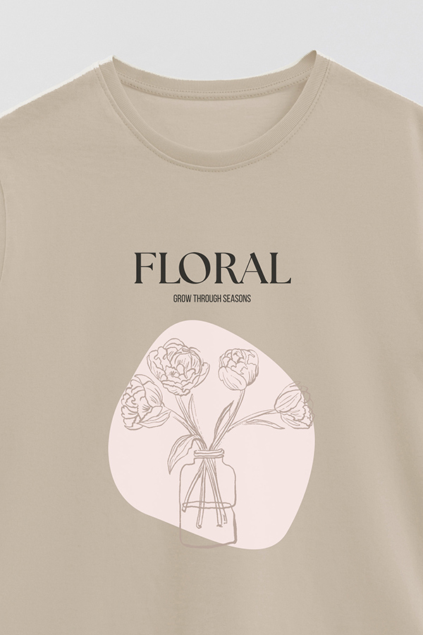 REMERA BASICA ESTAMPADA BT FLORAL