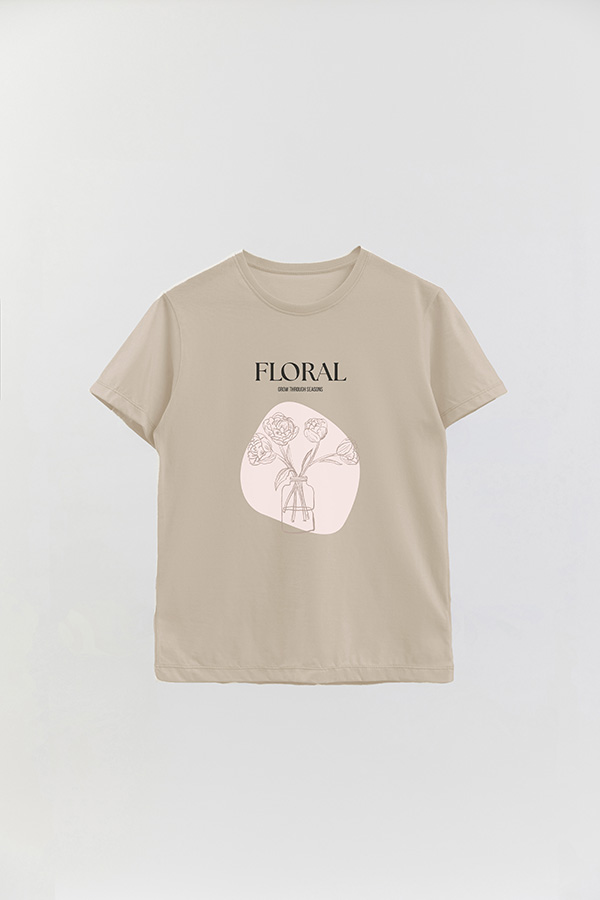 REMERA BASICA ESTAMPADA BT FLORAL