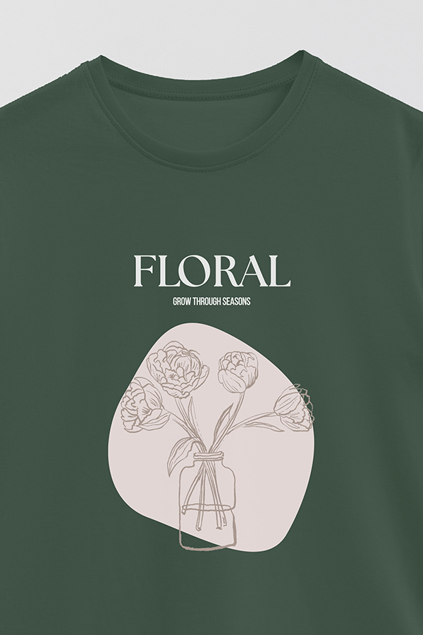 REMERA BASICA ESTAMPADA BT FLORAL