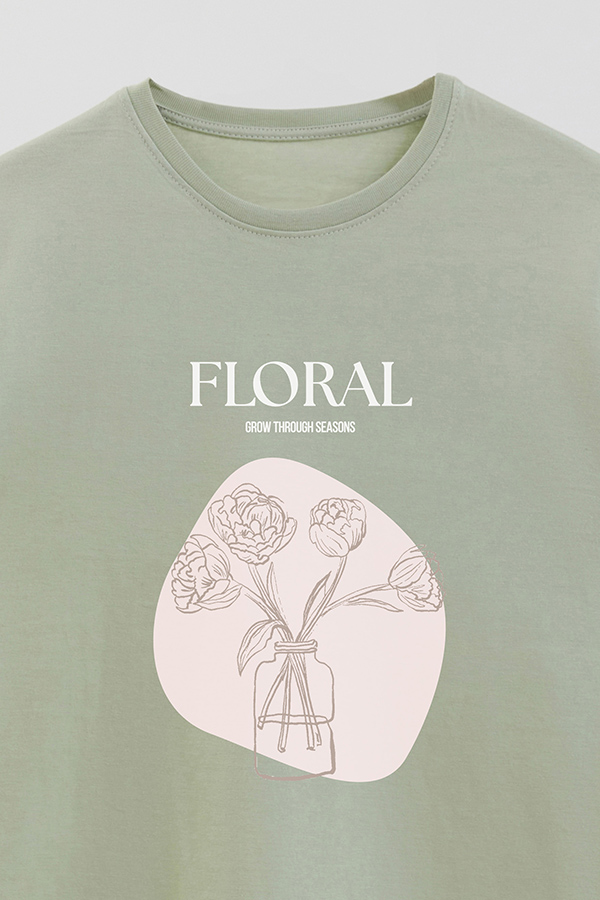 REMERA BASICA ESTAMPADA BT FLORAL