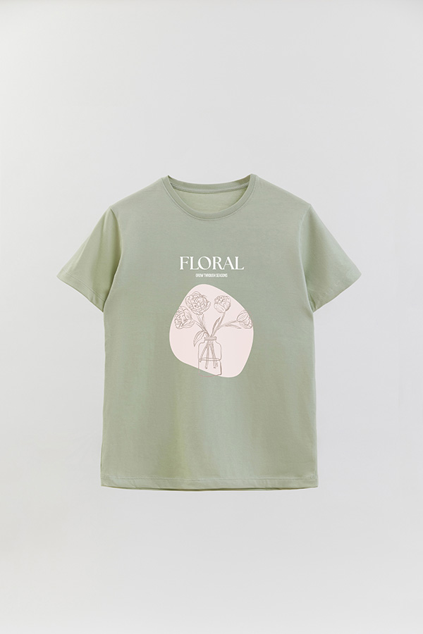 REMERA BASICA ESTAMPADA BT FLORAL