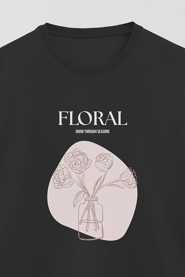 REMERA BASICA ESTAMPADA BT FLORAL