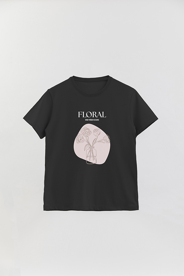 REMERA BASICA ESTAMPADA BT FLORAL