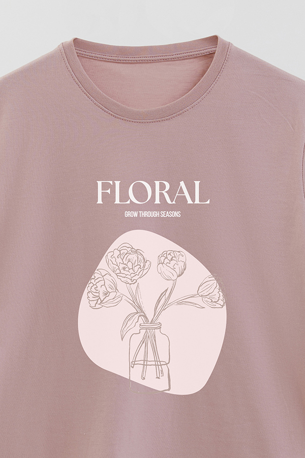 REMERA BASICA ESTAMPADA BT FLORAL