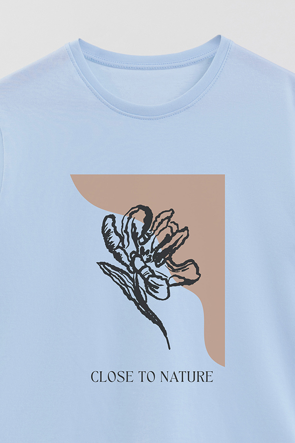REMERA BASICA ESTAMPADA BT CLOSE TO NATURE