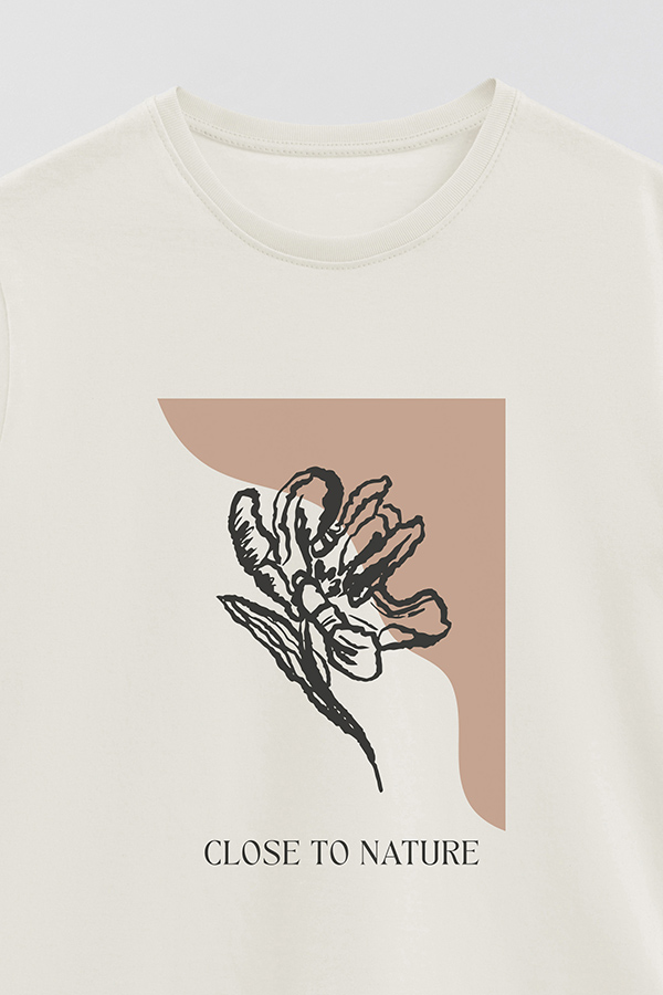 REMERA BASICA ESTAMPADA BT CLOSE TO NATURE