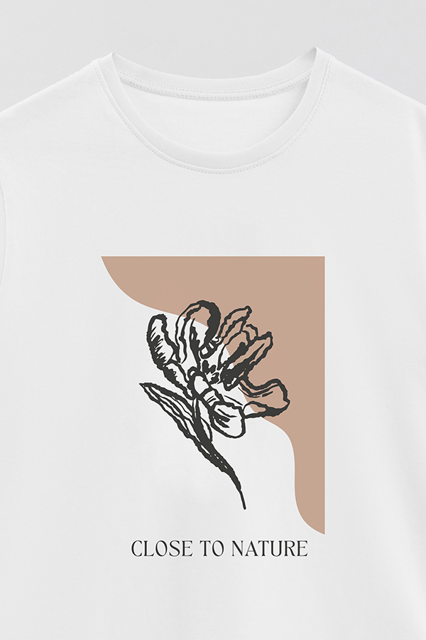 REMERA BASICA ESTAMPADA BT CLOSE TO NATURE