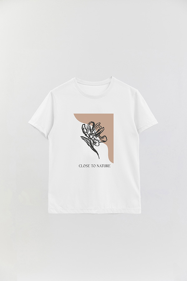 REMERA BASICA ESTAMPADA BT CLOSE TO NATURE