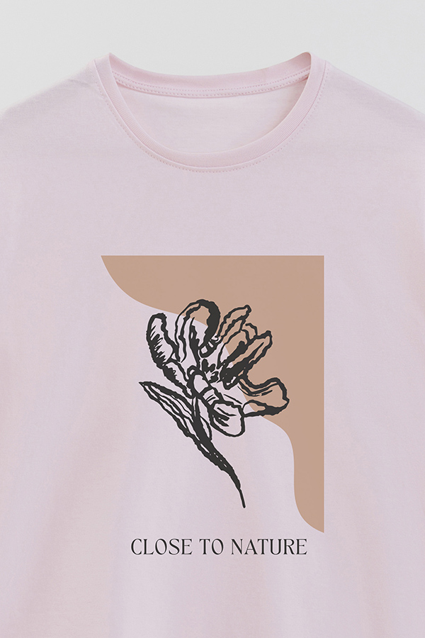 REMERA BASICA ESTAMPADA BT CLOSE TO NATURE