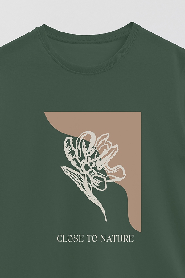 REMERA BASICA ESTAMPADA BT CLOSE TO NATURE