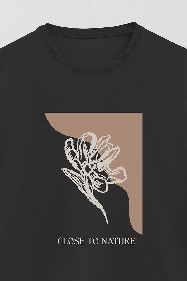 REMERA BASICA ESTAMPADA BT CLOSE TO NATURE