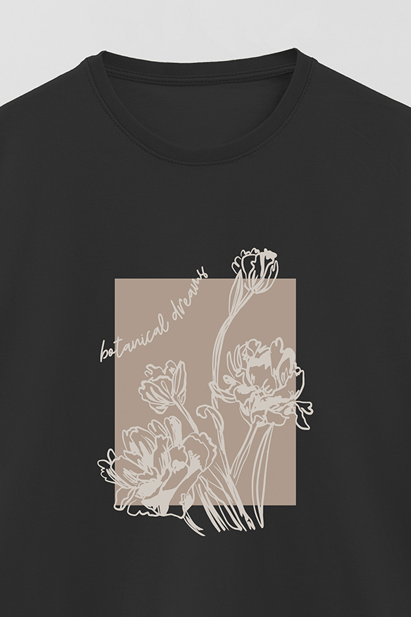 REMERA BASICA ESTAMPADA BT BOTANICAL DREAMS