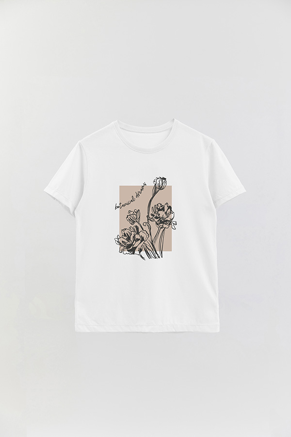 REMERA BASICA ESTAMPADA BT BOTANICAL DREAMS