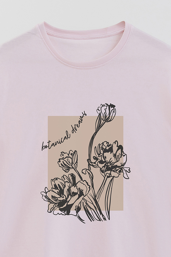 REMERA BASICA ESTAMPADA BT BOTANICAL DREAMS