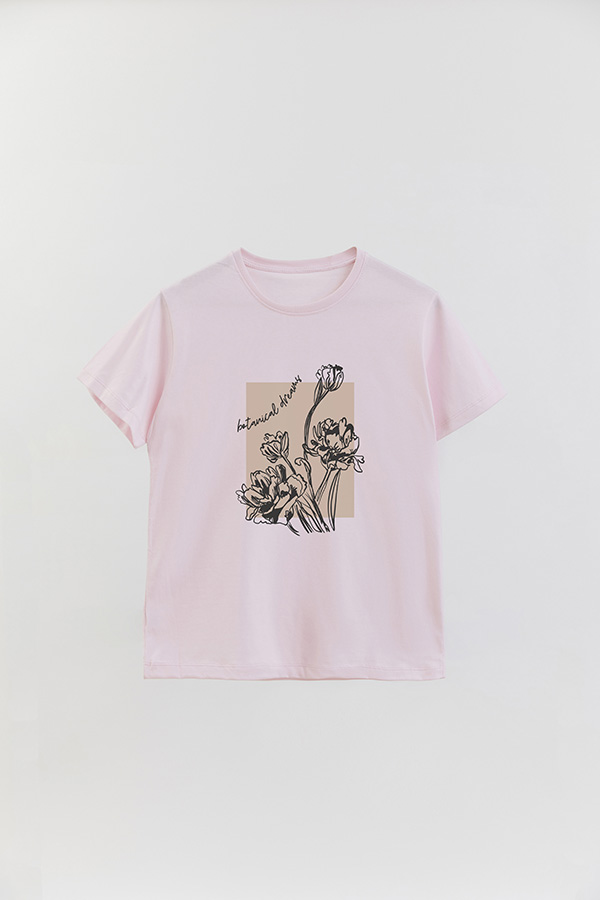 REMERA BASICA ESTAMPADA BT BOTANICAL DREAMS