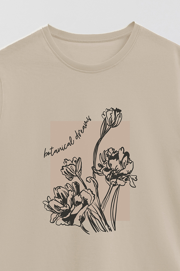 REMERA BASICA ESTAMPADA BT BOTANICAL DREAMS