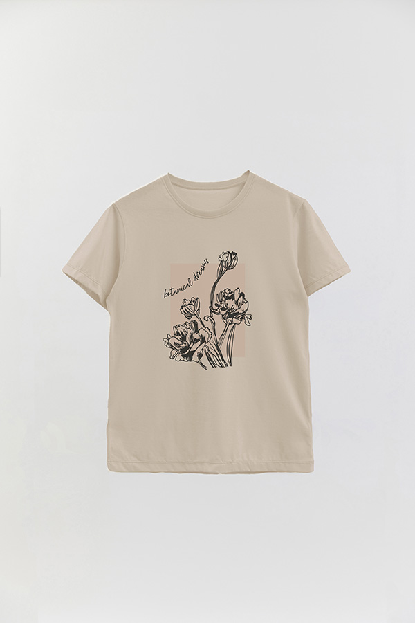 REMERA BASICA ESTAMPADA BT BOTANICAL DREAMS