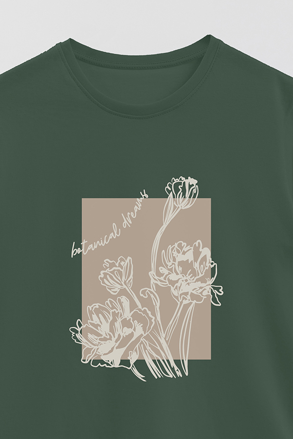 REMERA BASICA ESTAMPADA BT BOTANICAL DREAMS