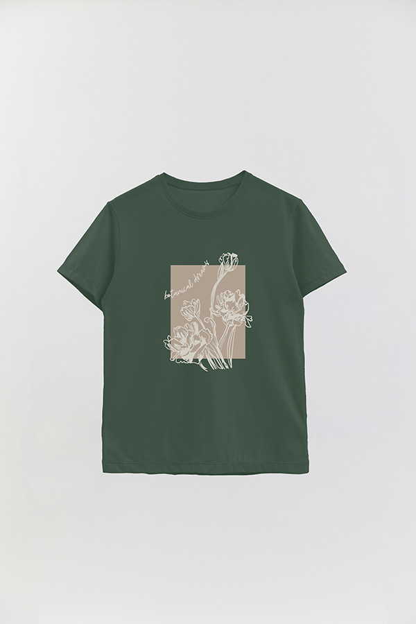 REMERA BASICA ESTAMPADA BT BOTANICAL DREAMS