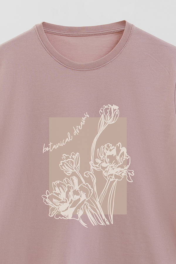 REMERA BASICA ESTAMPADA BT BOTANICAL DREAMS