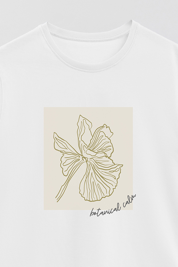 REMERA BASICA ESTAMPADA BT BOTANICAL CALM