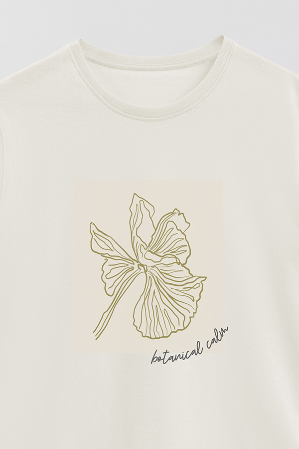 REMERA BASICA ESTAMPADA BT BOTANICAL CALM