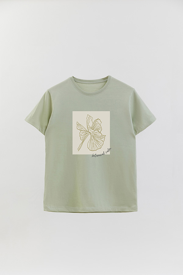 REMERA BASICA ESTAMPADA BT BOTANICAL CALM
