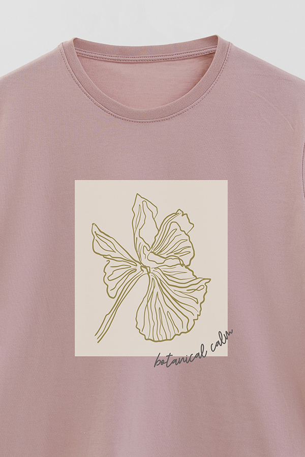 REMERA BASICA ESTAMPADA BT BOTANICAL CALM