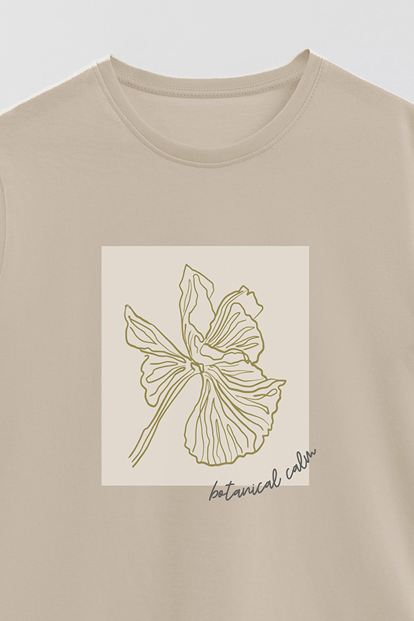 REMERA BASICA ESTAMPADA BT BOTANICAL CALM