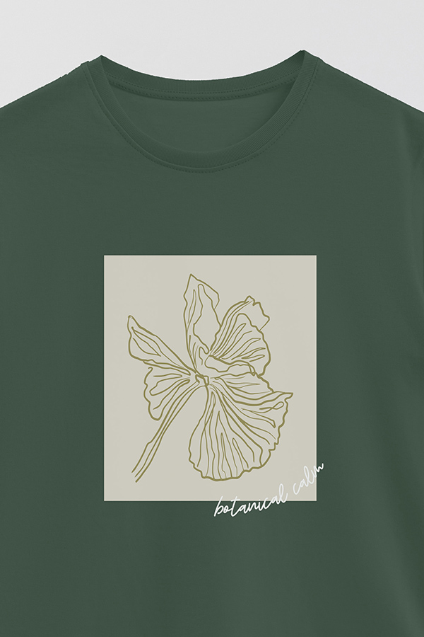 REMERA BASICA ESTAMPADA BT BOTANICAL CALM