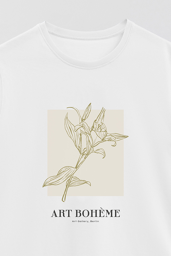 REMERA BASICA ESTAMPADA BT ART BOHEME