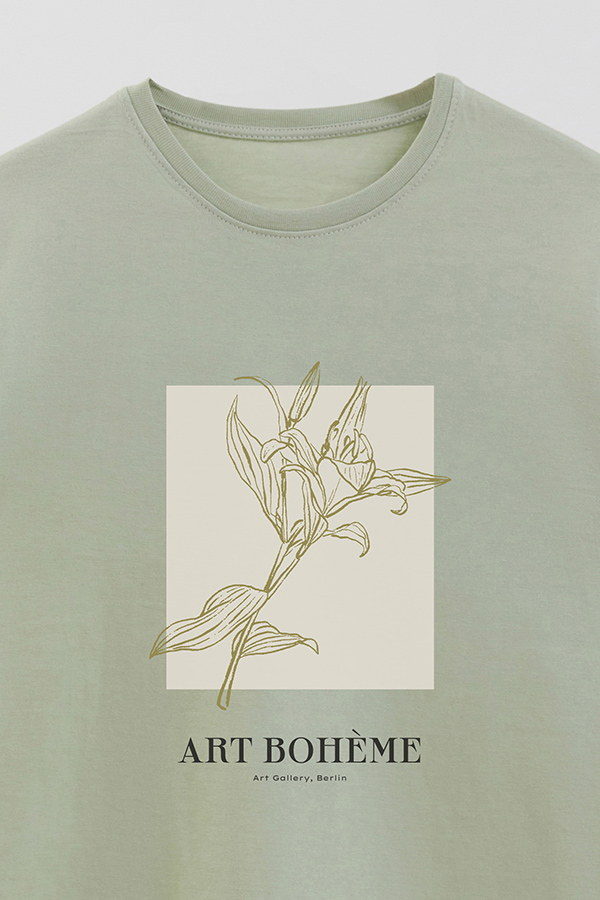 REMERA BASICA ESTAMPADA BT ART BOHEME