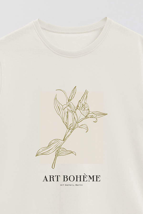 REMERA BASICA ESTAMPADA BT ART BOHEME